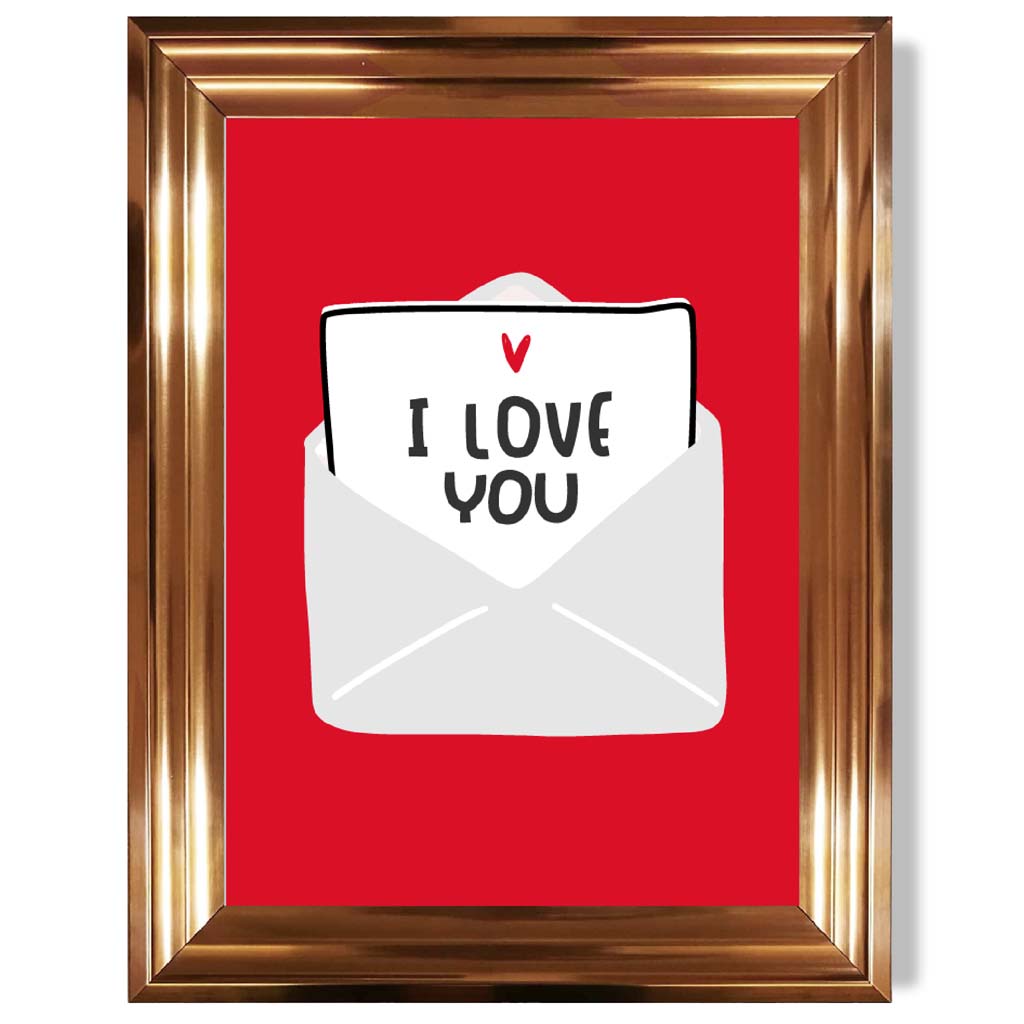 Love Letter print in Copper Glossy Frame