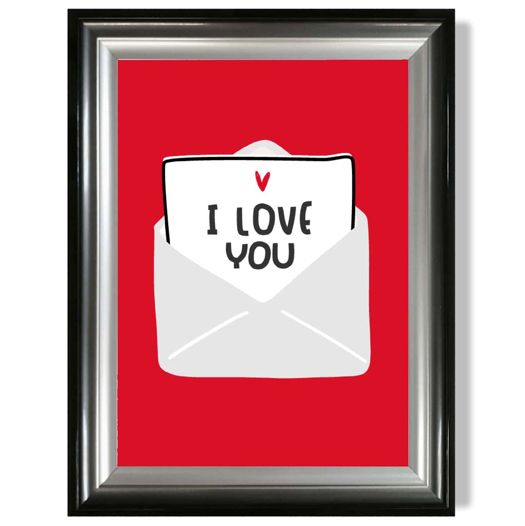 Love Letter print in Gradient Glossy Frame