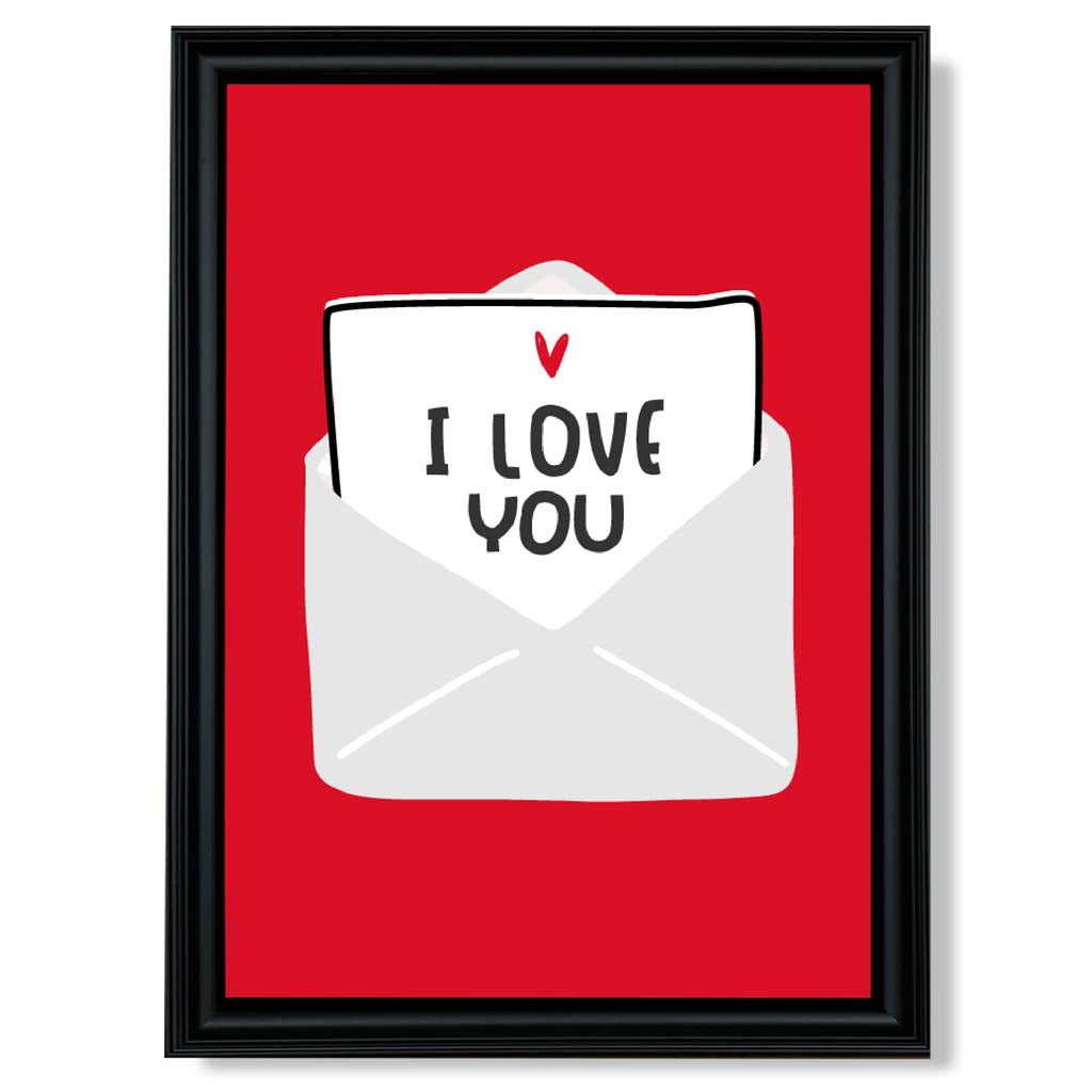 Love Letter print in Black Scoop Frame