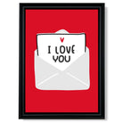 Love Letter print in Black Scoop Frame