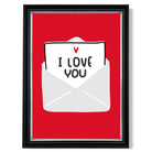 Love Letter print in Black and silver Frame