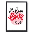 Circle of Love print in Black Wooden Frame