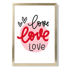 Circle of Love print in Gold Wooden Frame