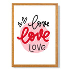 Circle of Love print in Oak Wooden Frame