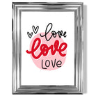 Circle of Love print in Chrome Glossy Frame