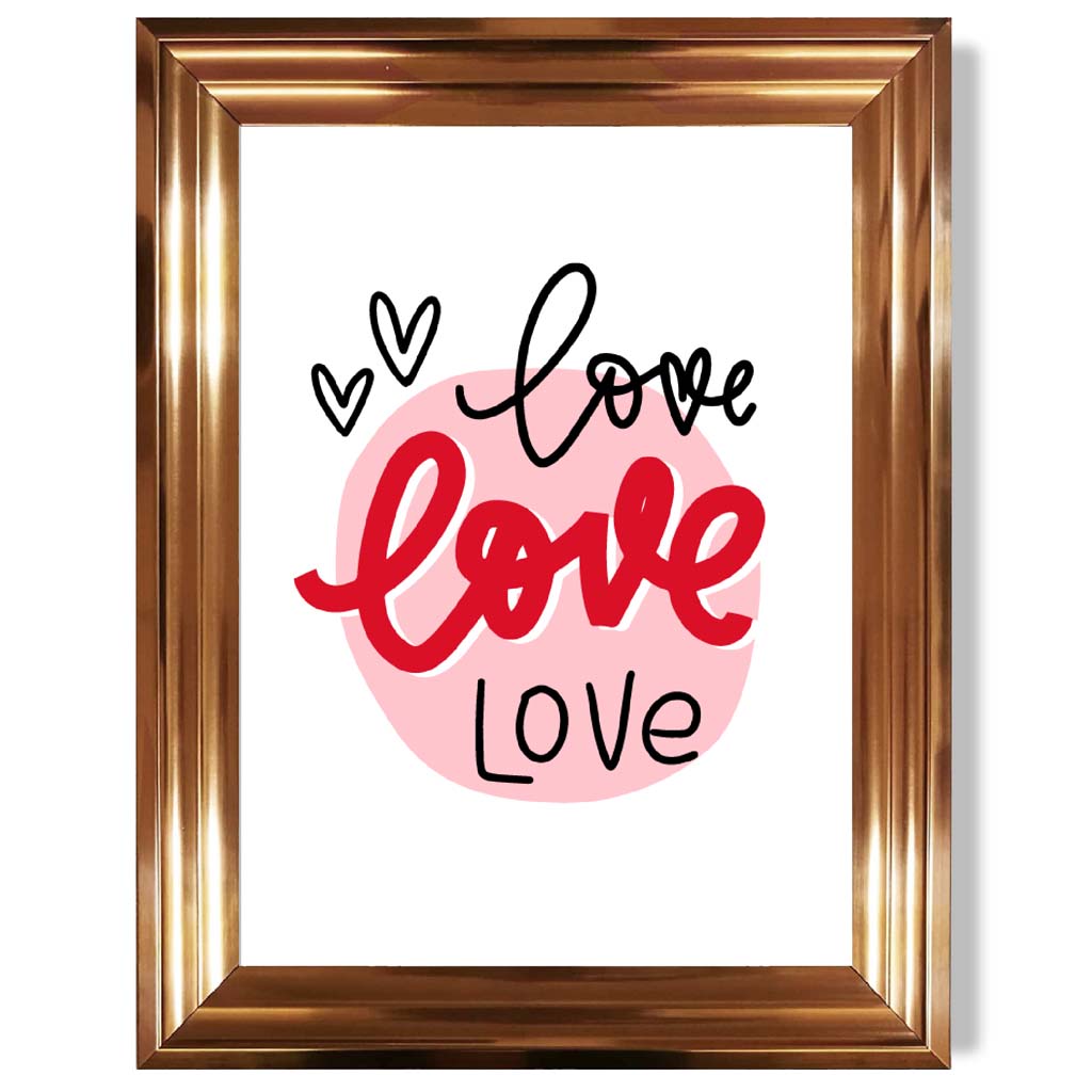 Circle of Love print in Copper Glossy Frame