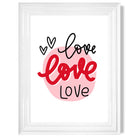 Circle of Love print in White Glossy Frame