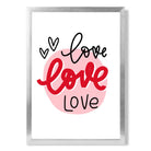 Circle of Love print in Silver Wooden Frame