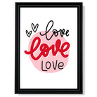 Circle of Love print in Black Scoop Frame