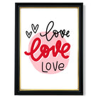 Circle of Love print in Black and Gold Frame