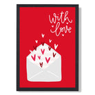 Letters With Love print in Black Wooden Frame