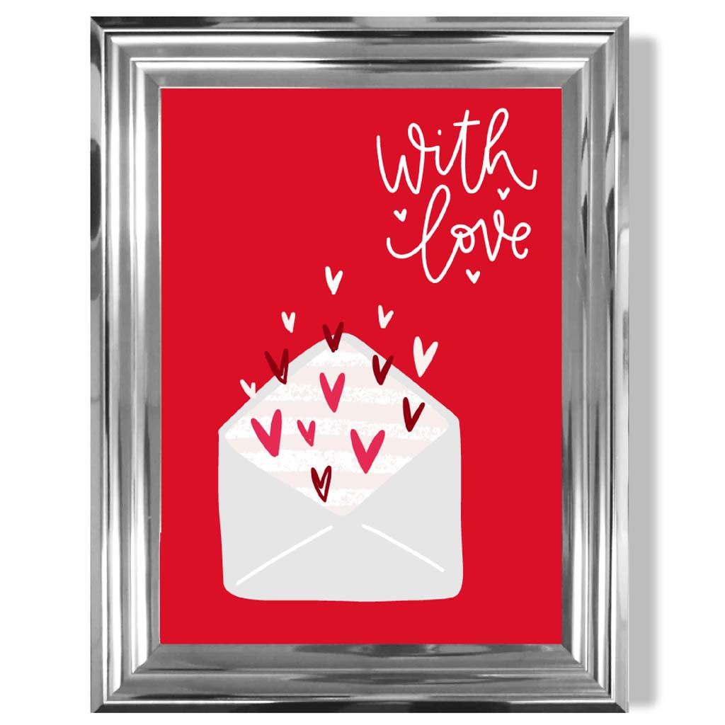 Letters With Love print in Chrome Glossy Frame