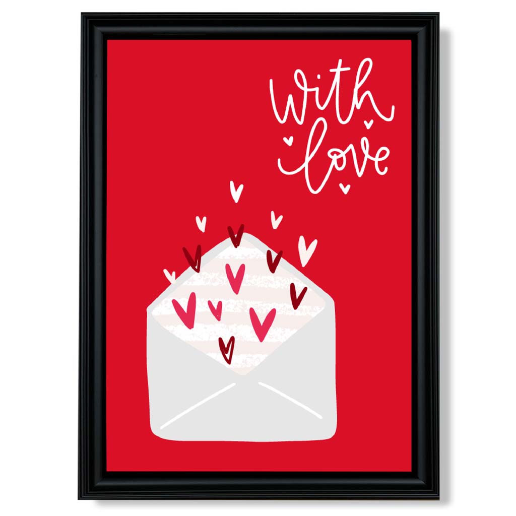 Letters With Love print in Black Scoop Frame