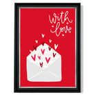 Letters With Love print in Black and silver Frame