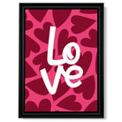 Hearts of Love print in Black Scoop Frame