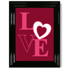 Love Quote Heart print in Black Glossy Frame