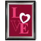 Love Quote Heart print in Gradient Glossy Frame