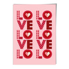 Retro Patterned Lots of LOVE  Wall Art Print