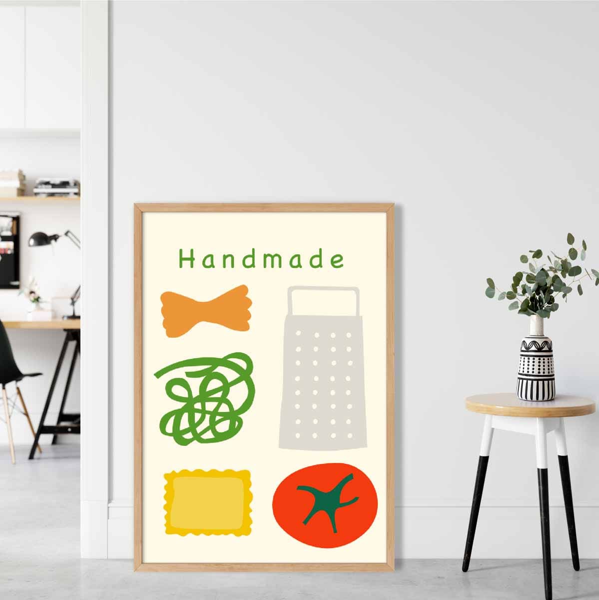 Kitchen Poster Quote Handmade Pasta