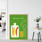 Kitchen Poster Quote Olive Oil in Green