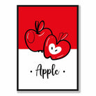 Sketch Fruit Poster of Apples in Red