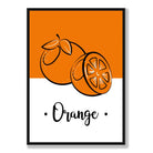 Sketch Fruit Poster of Oranges in Orange