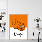Sketch Fruit Poster of Oranges in Orange