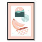 Boho Kitchen Pastels Pink Blue Poster No 3