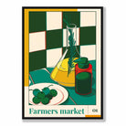 Farmers Market Poster No 1 in Green Yellow Red