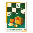 Farmers Market Poster No 3 in Green Yellow Red