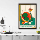 Farmers Market Poster No 4 in Green Yellow Red