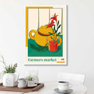 Farmers Market Poster No 6 in Green Yellow Red