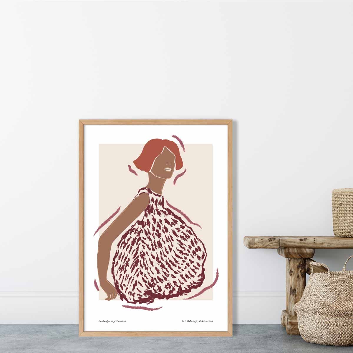 Contemporary Fashion Sketch Woman Poster No 1