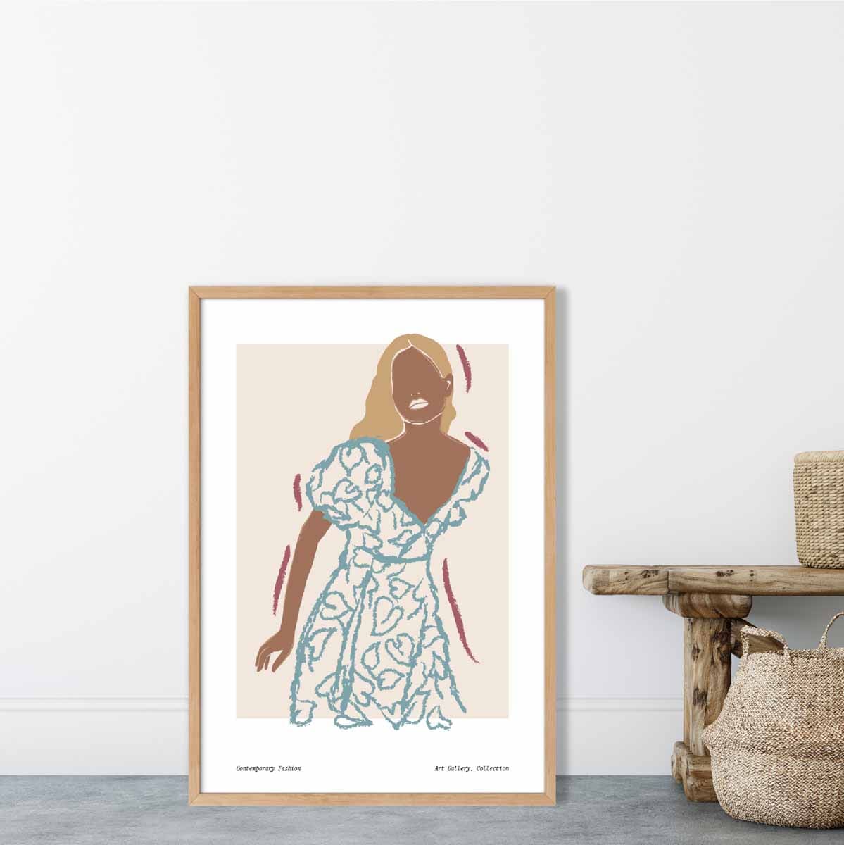 Contemporary Fashion Sketch Woman Poster No 2
