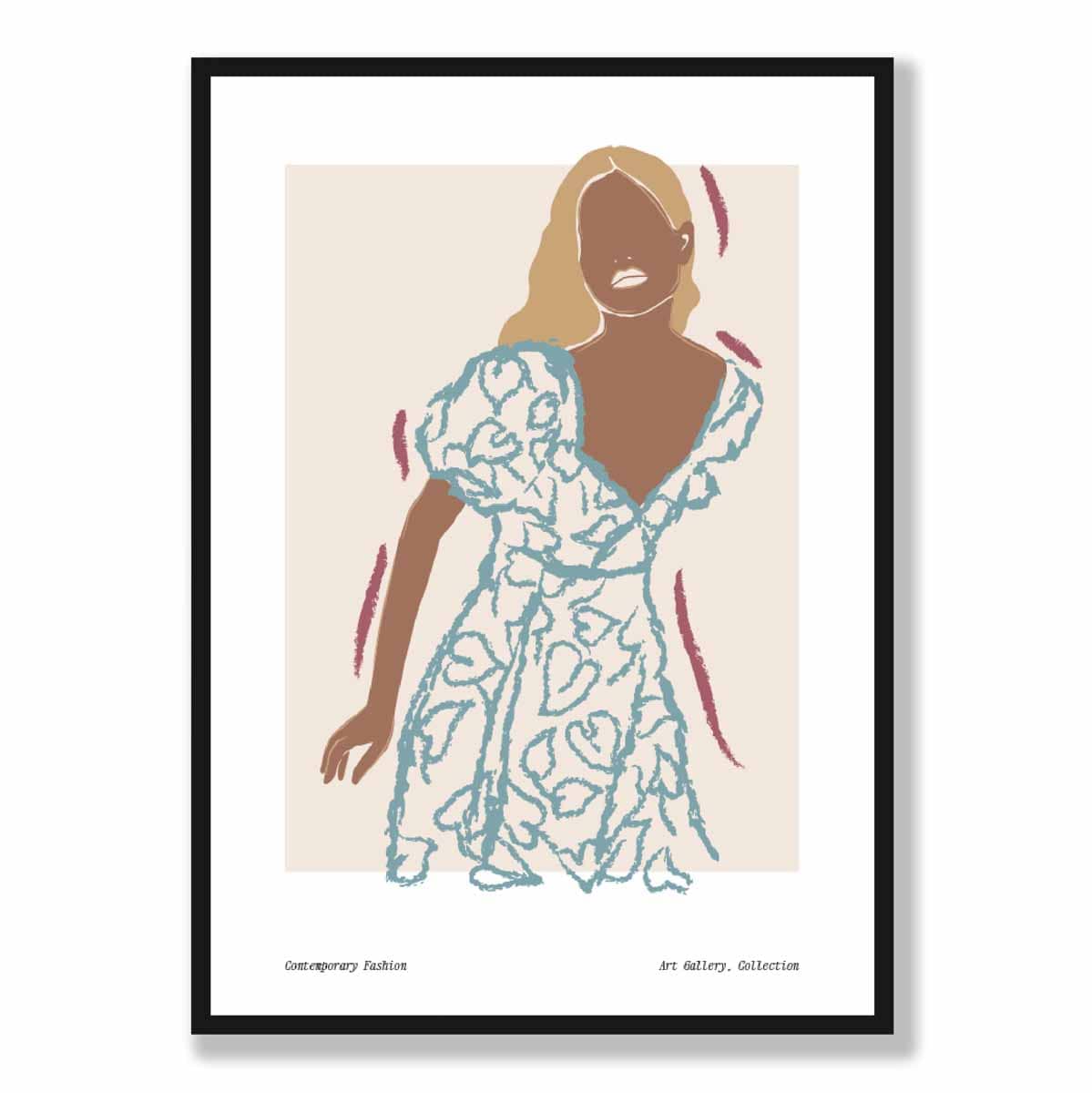 Contemporary Fashion Sketch Woman Poster No 2