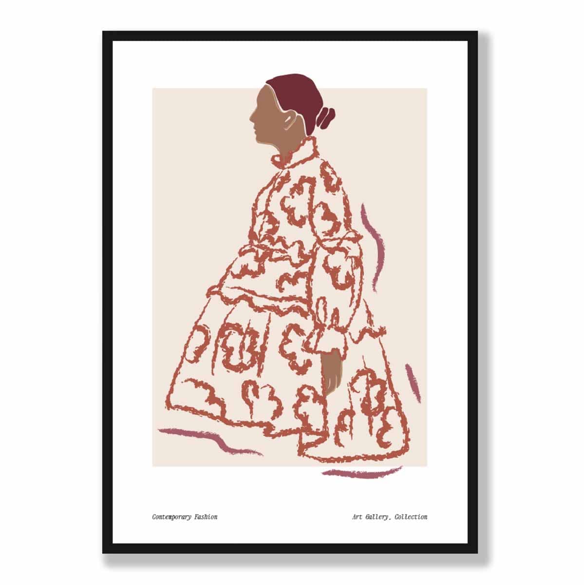 Contemporary Fashion Sketch Woman Poster No 3