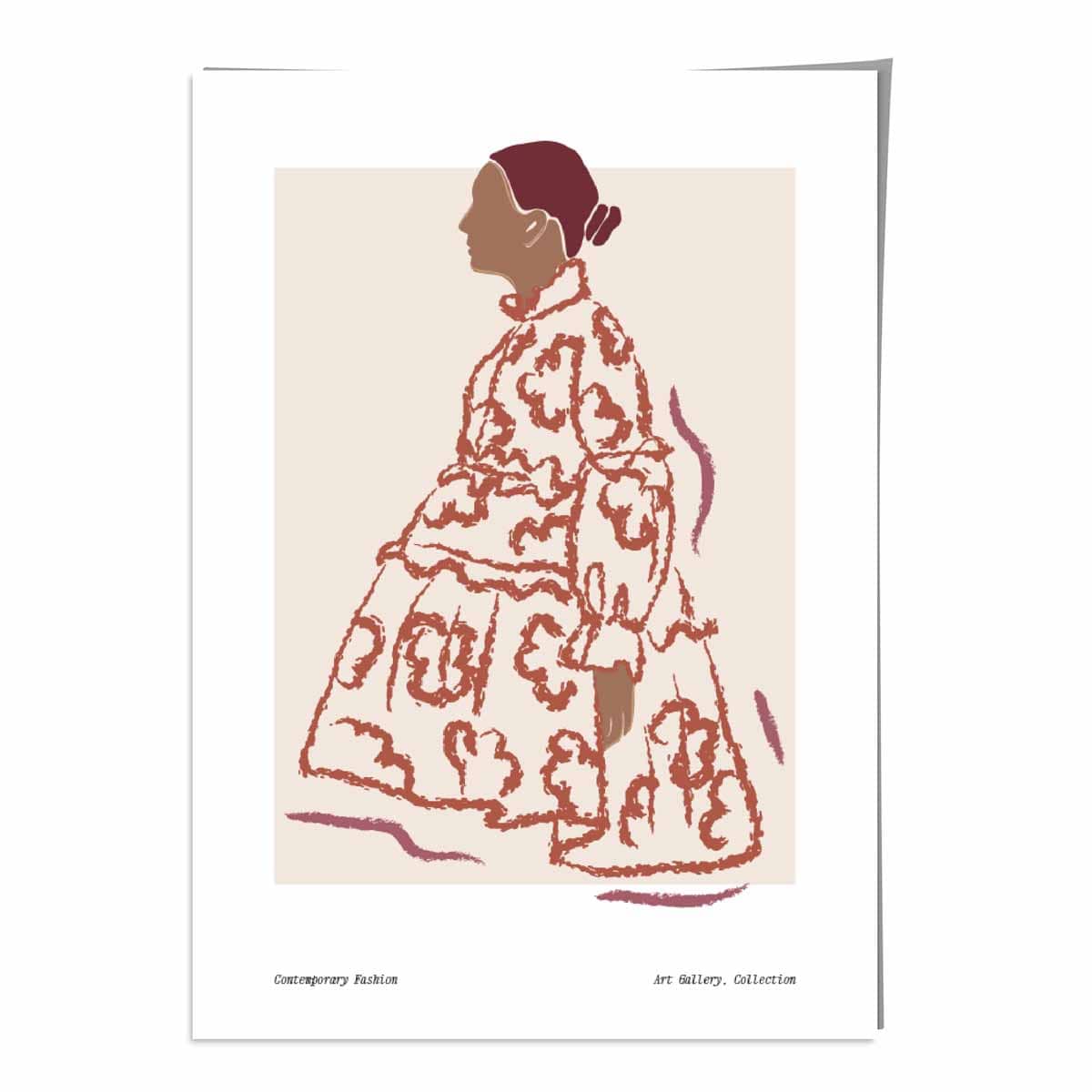Contemporary Fashion Sketch Woman Poster No 3
