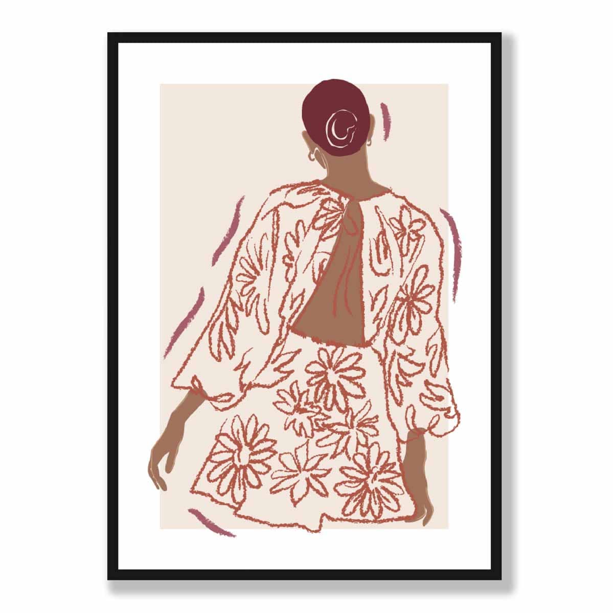 Contemporary Fashion Sketch Woman Poster No 5