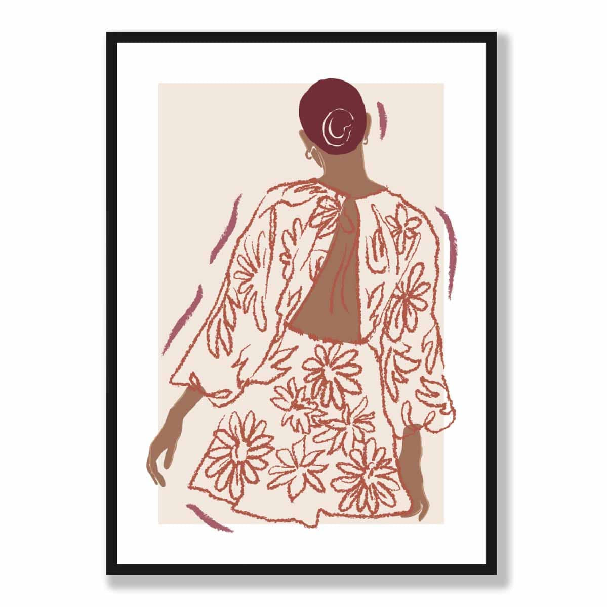 Contemporary Fashion Sketch Woman Poster No 5