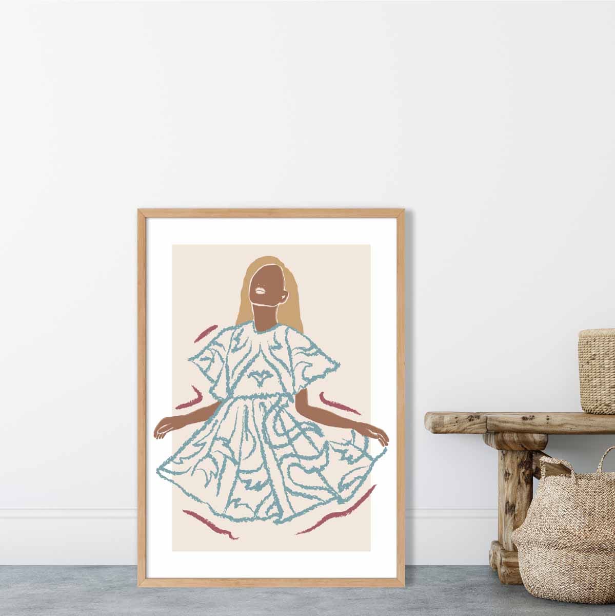 Contemporary Fashion Sketch Woman Poster No 6