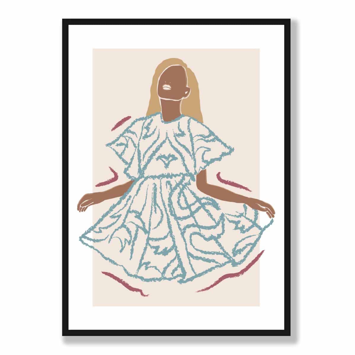 Contemporary Fashion Sketch Woman Poster No 6