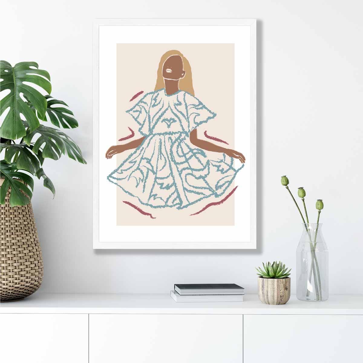 Contemporary Fashion Sketch Woman Poster No 6