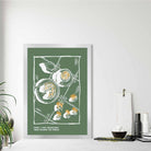 Kitchen Poster Breakfast Sketch with Quote in Green