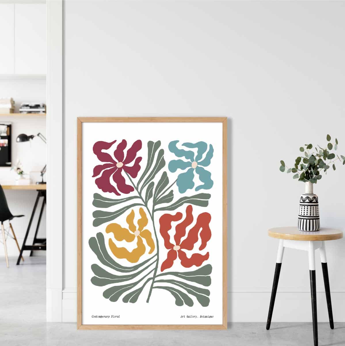 Contemporary Boho Floral Poster No 1 Botanical
