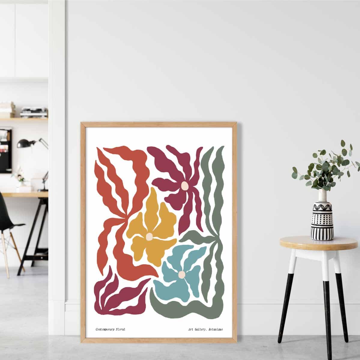 Contemporary Boho Floral Poster No 3 Botanical
