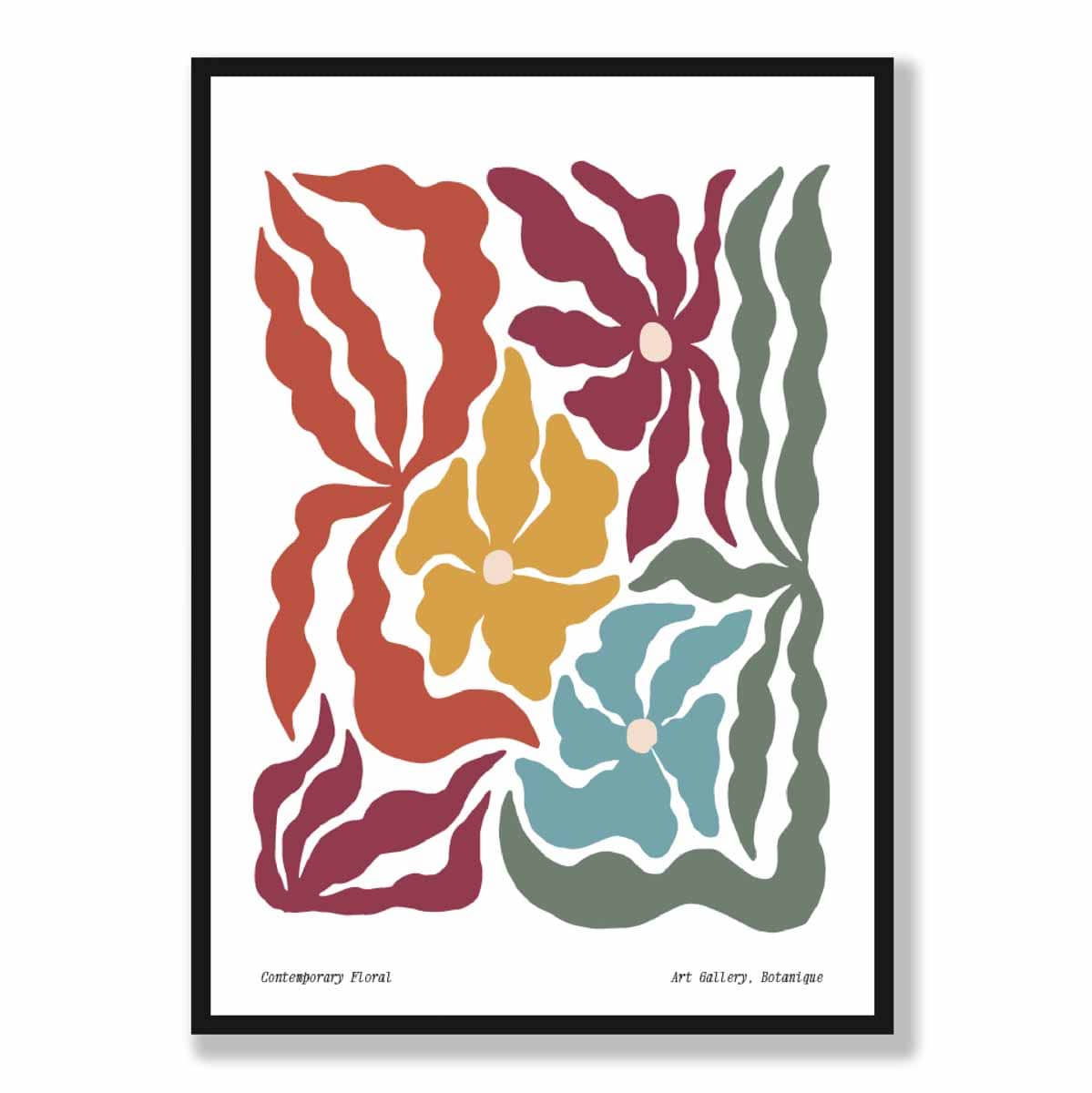 Contemporary Boho Floral Poster No 3 Botanical