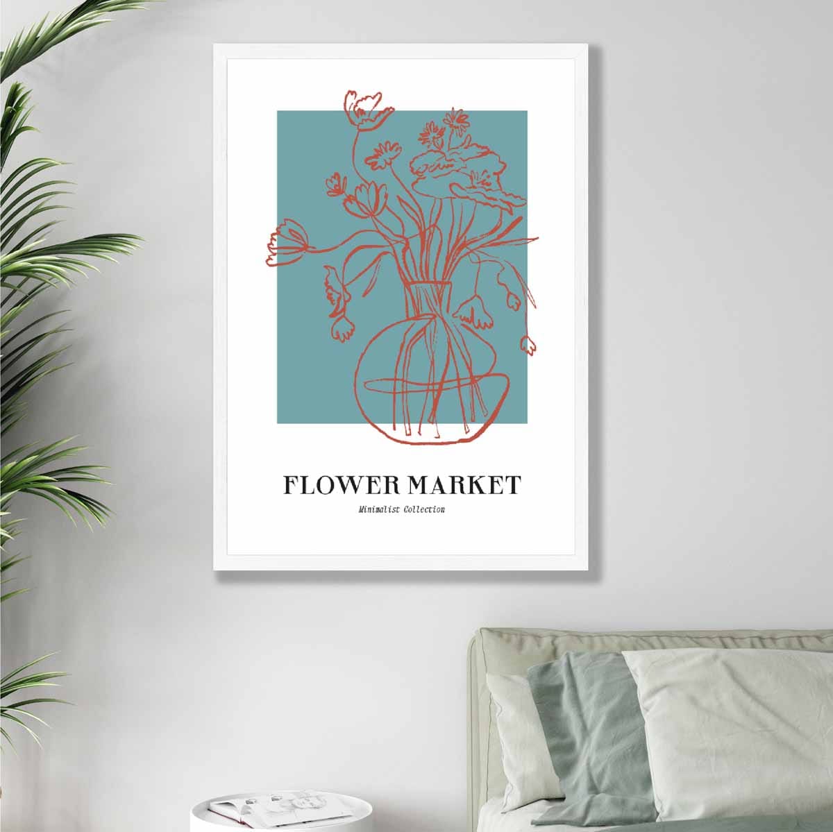 Flower Market Minimalist Poster Collection No 1 in Blue
