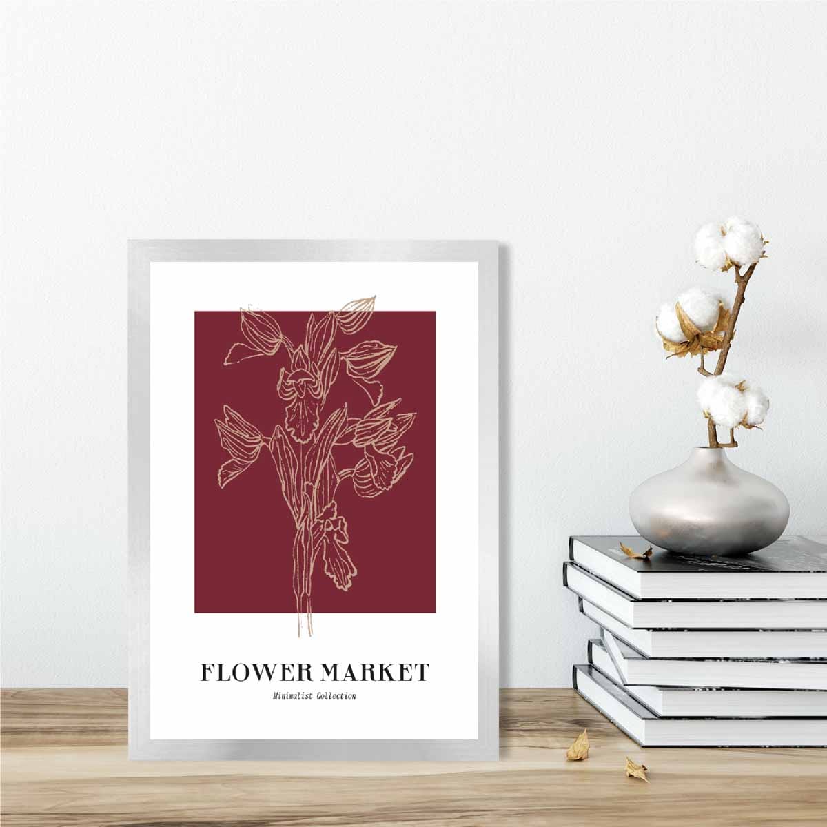 Flower Market Minimalist Poster Collection No 2 in Red