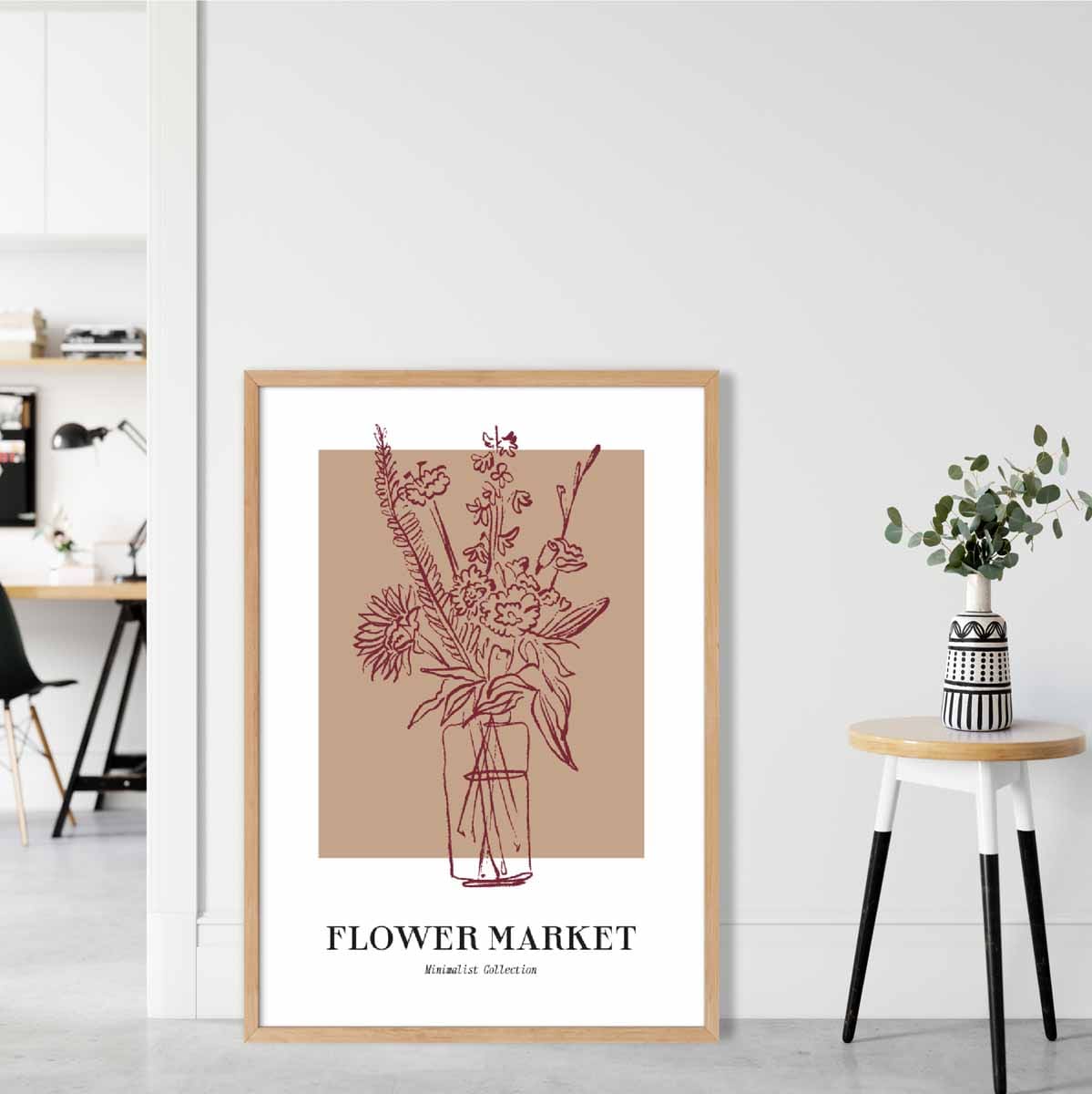 Flower Market Minimalist Poster Collection No 3 in Beige