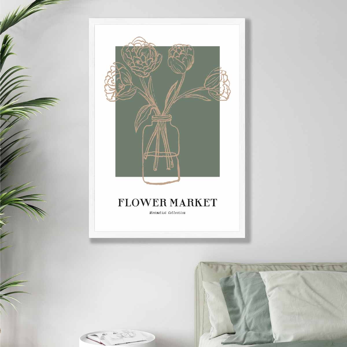 Flower Market Minimalist Poster Collection No 5 in Green